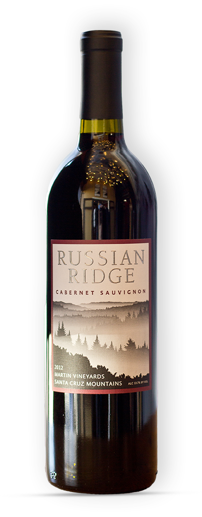 A bottle of russian ridge cabernet sauvignon.